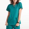 Women's Short Sleeve Scrub Top - Nurse/Surgeon Workwear T-Shirt Gown