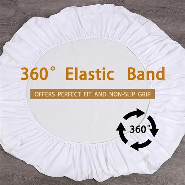 2024 Super Waterproof Bed Fitted Sheet Bed Sheet with Elastic Band Anti-slip Mattress Cover Mattress Protector for Single Double