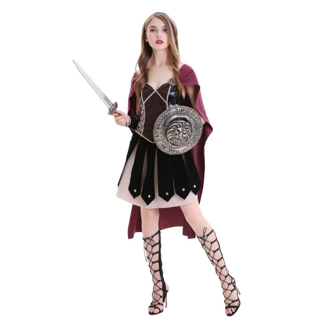Костюм воина большого размера на Хэллоуин, римского рыцаря-фехтовальщика, греческого героя для d048 [monoii] Высококачественный косплей, женский костюм, мужской,