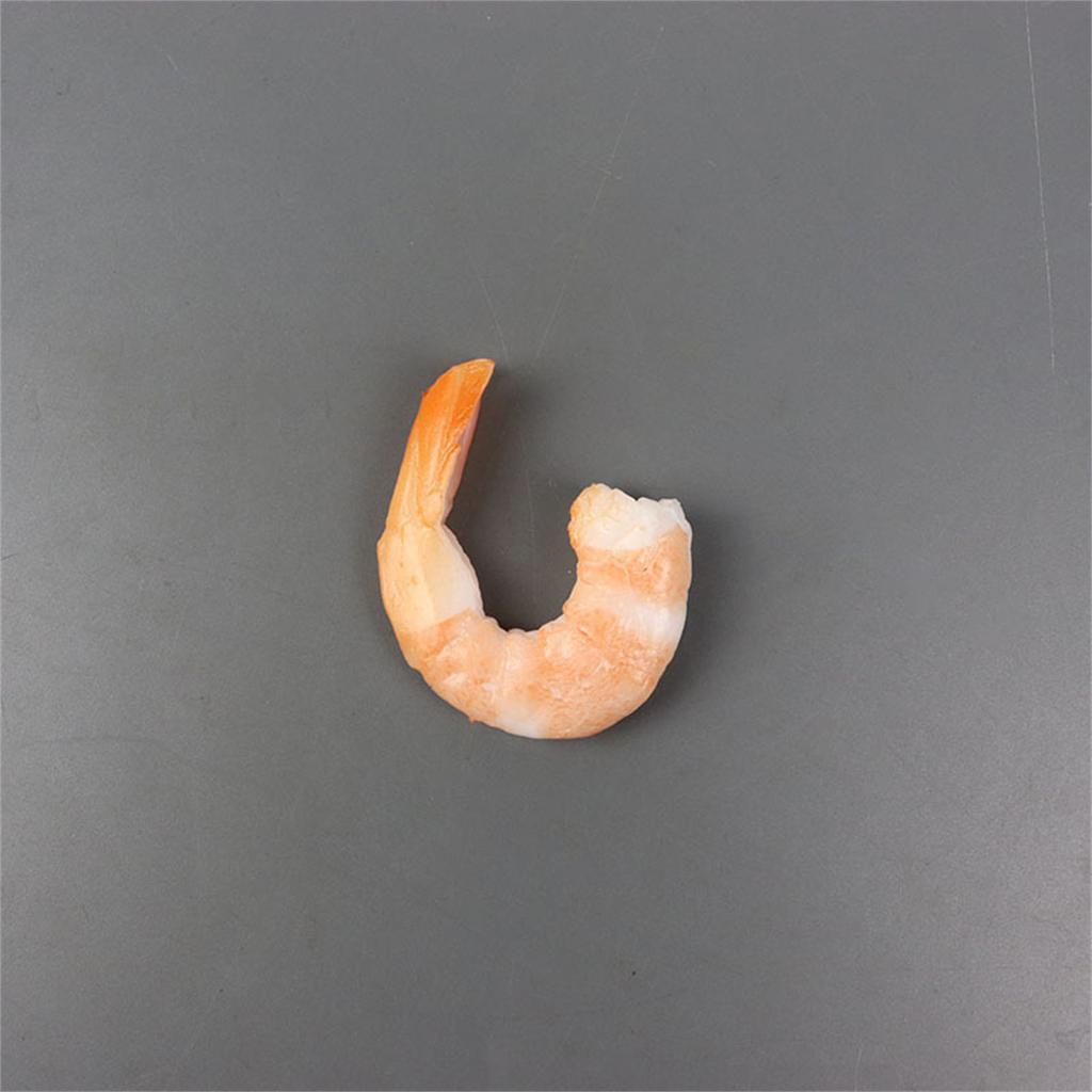 4PCS/Pack Artificial Shrimp Pvc Simulated Food Simulated Food Shrimp Shrimp Model Decoration Display Shooting Props