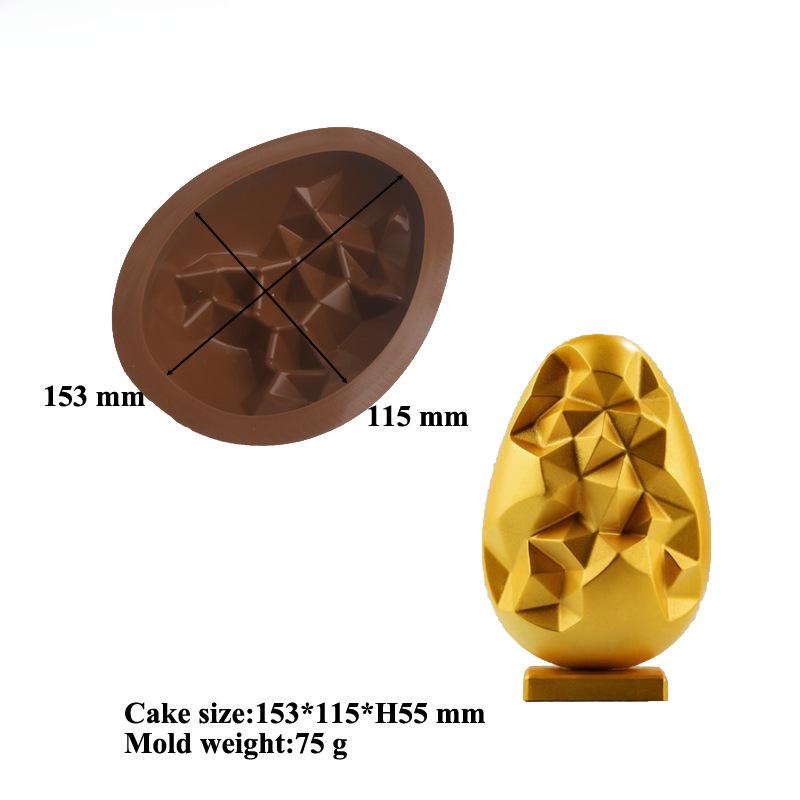 Easter Egg Silicone Mold for Goose, Duck, and Bird Shapes - French Flower Design Cake Mousse Mold