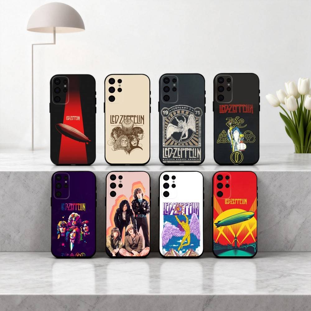 Крутой чехол для телефона с L-Led Z-Zeppelin BAND для Samsung S25, S24, S21, S22, S23, S30, Ultra, S20, Plus, Других. Мягкий черный чехол