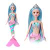 36CM Mini Colorful Glare Music Mermaid Princess Doll Girls Toy 3D Big Eyes BJD Princess Full Outfits Dresses Collection Childrens Doll Gift