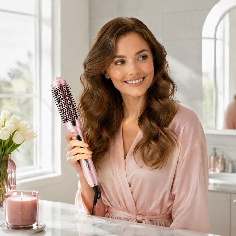 Curling Curling And Straightening Hair Brush 2 In 1 Fluffy Volume Hair Care Styling Tool  Home Use