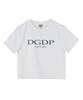 DANGLEDROP Dgdp Белая укороченная футболка с коротким рукавом и логотипом