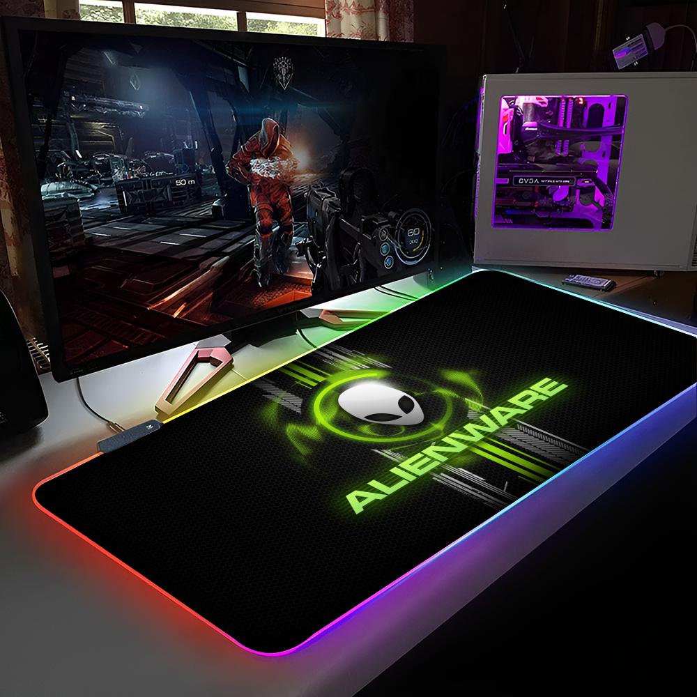 Коврик для мыши Alienware Коврик для мыши с RGB-подсветкой Коврик для мыши для ноутбука Коврик для мыши для ноутбука Геймерский стол Компьютерный стол Игровые аксессуары