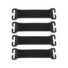 4pcs Backpack Molle Strips Black Powerful Grip Strong Adhesion Nylon Hook and Loop Molle Patch for Outdoor Travel