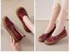 Spring Cowhide Low-Cut Soft Sole Round Toe Retro Women's Casual Shoes