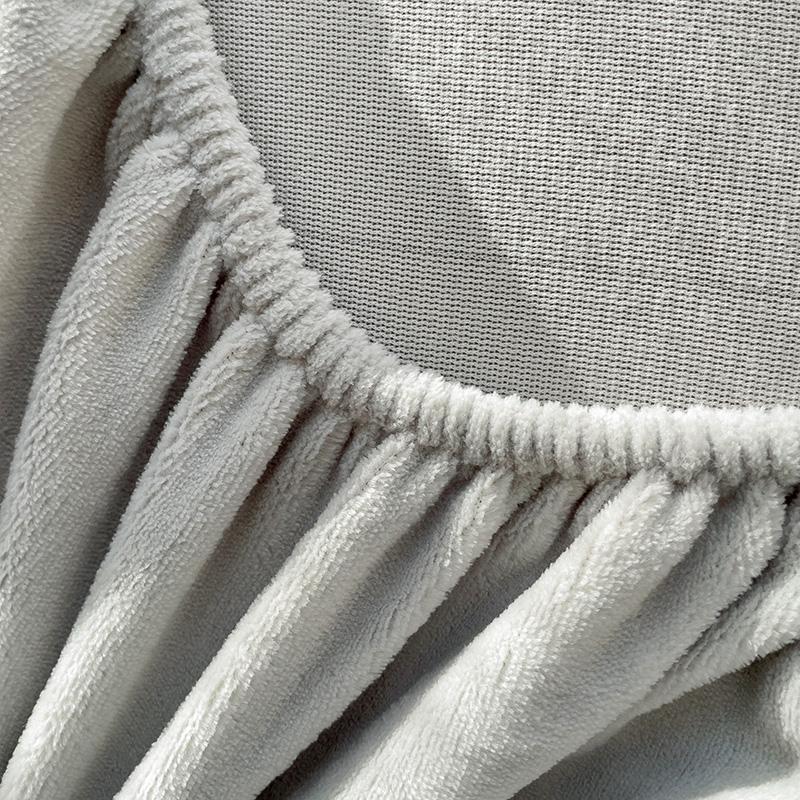 Warm Velvet Fitted Bed Sheet with 360 Elastic Band Mattress Protector Cover Coral Fleece Bedspreads for Single Double Bedsheet