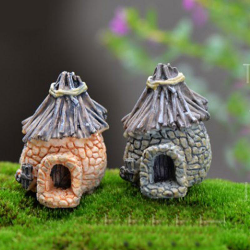 Resin Miniature House Set With Cartoon Architecture For Home Decor And Gift Ideas
