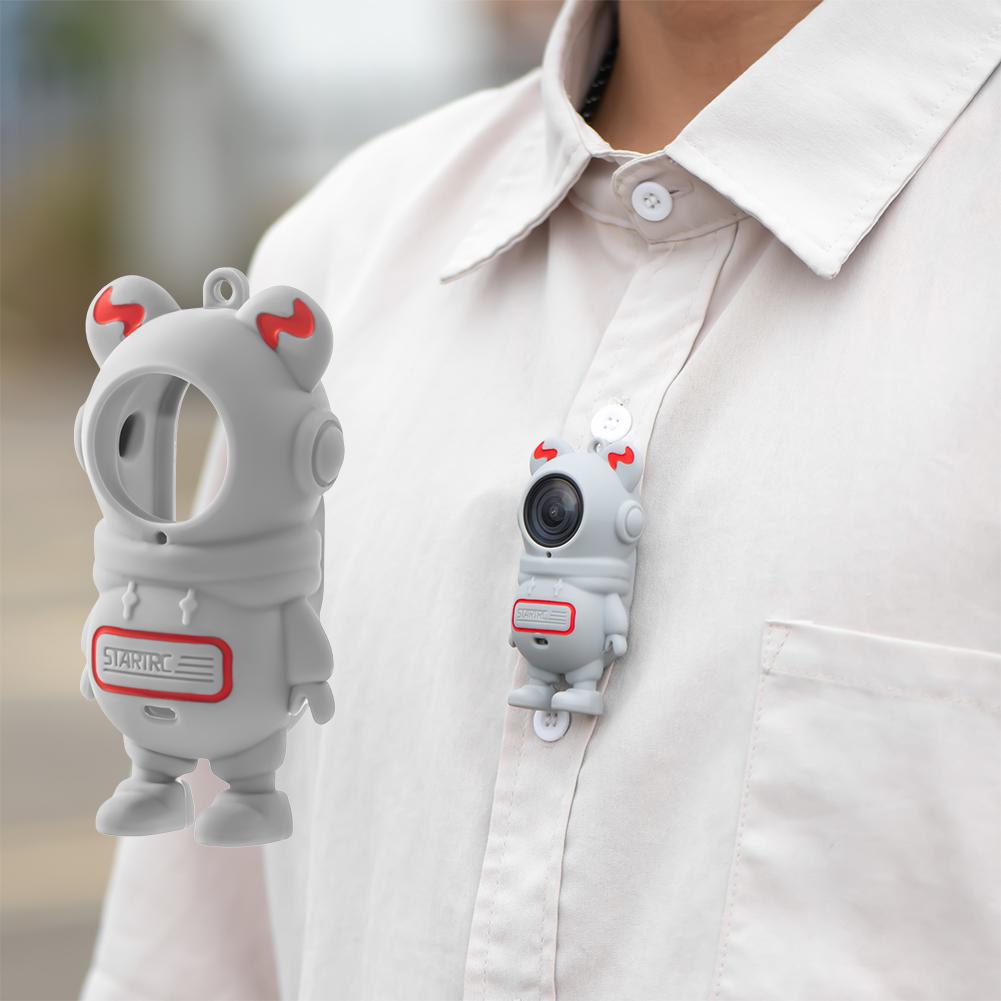 Silicone Case for  GO 3 Camera Spaceman Silicone Housing Protector with Anti-Lost Rope Body Protector Camera Accessories