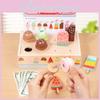 Wooden Simulation Ice Cream Vending Cabinet Model Children Toy Set For Kids Imaginative Pretend Play