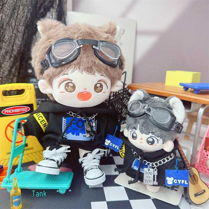 Повседневный наряд для куклы-мальчика: Хлопковый свитер и очки для кукол 10-20 см