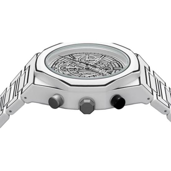 Авторизованный Дистрибьютор [D1 MILANO] Мужские часы D1 Milano [POLYCARBON] Polychrono White Sketch 40,5 мм PHBJ13