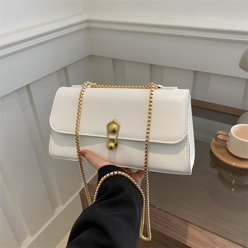 Красная винтажная сумка через плечо для женщин, простые переносные сумки, маленькие квадратные сумки, прочная цепочка, сумка через плечо, модная текстура, французская ниша, новая