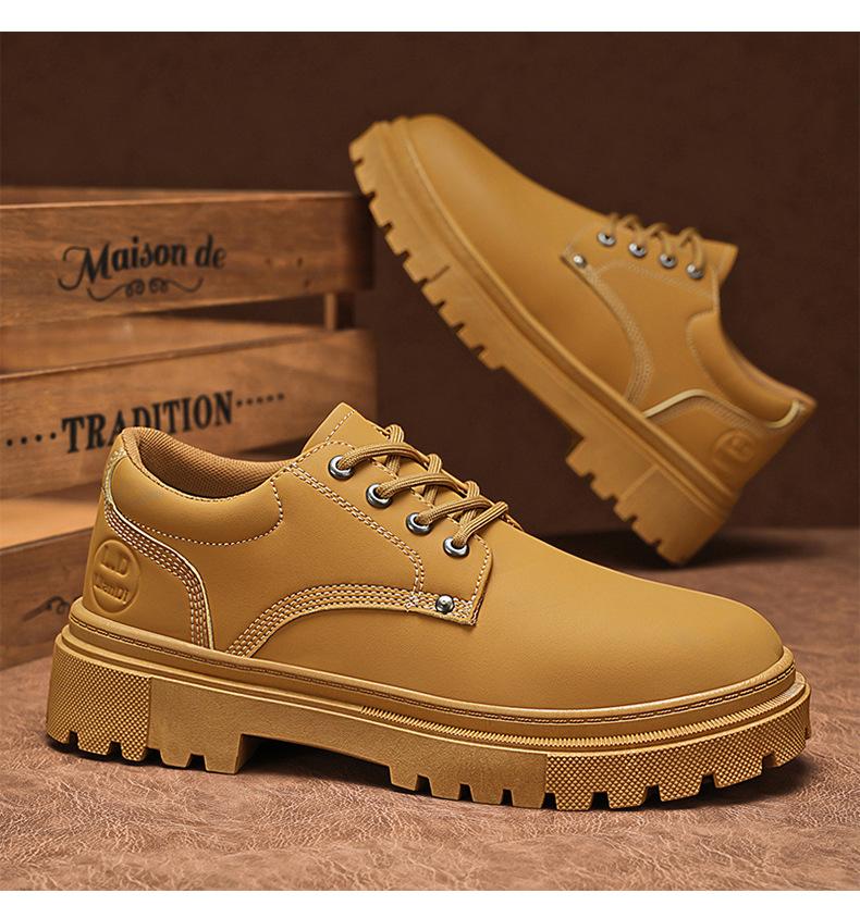 Желтые мужские кроссовки низкие платформенные мужская одежда обувь однотонные мужские повседневные туфли ретро мотоциклетные кожаные туфли для ходьбы