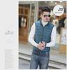 Men's Lightweight Down Cotton Vest Jacket - Large, Warm, Fashionable Stand-Up Collar