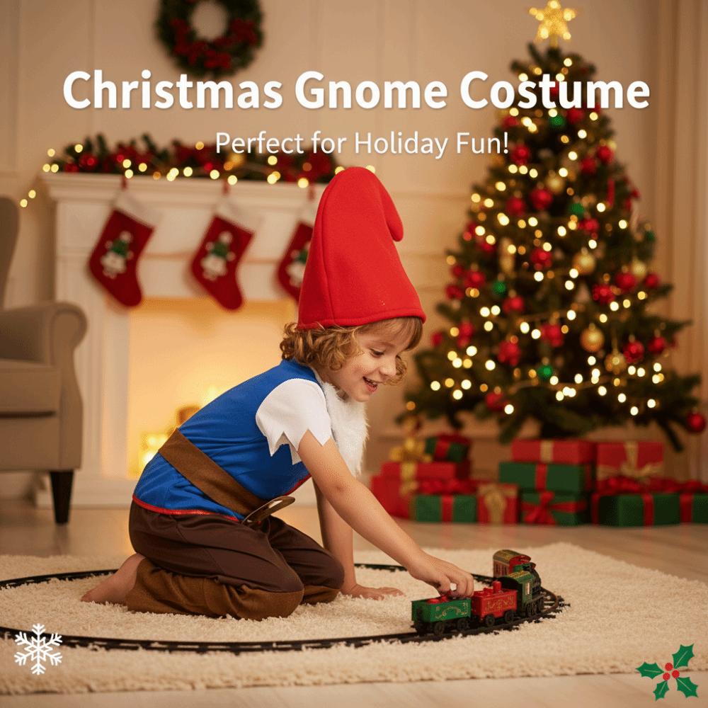 Костюм гнома для косплея сказочного ребенка, рождественский костюм, костюм рождественского эльфа, набор для выступления