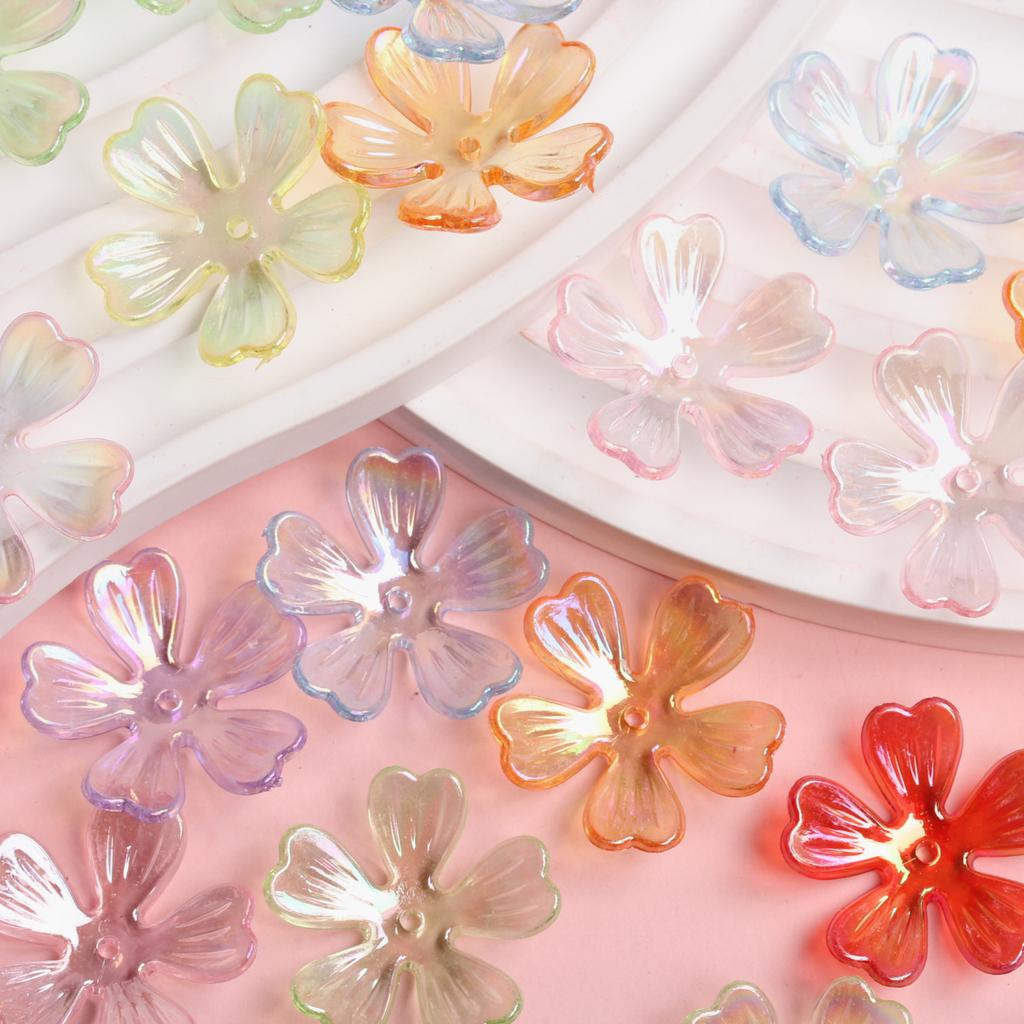 Home Party Supplies Flower Beads Women Jewelry Making 26.5mm DIY Beads Acrylic Necklace Pendant Flower Fashion