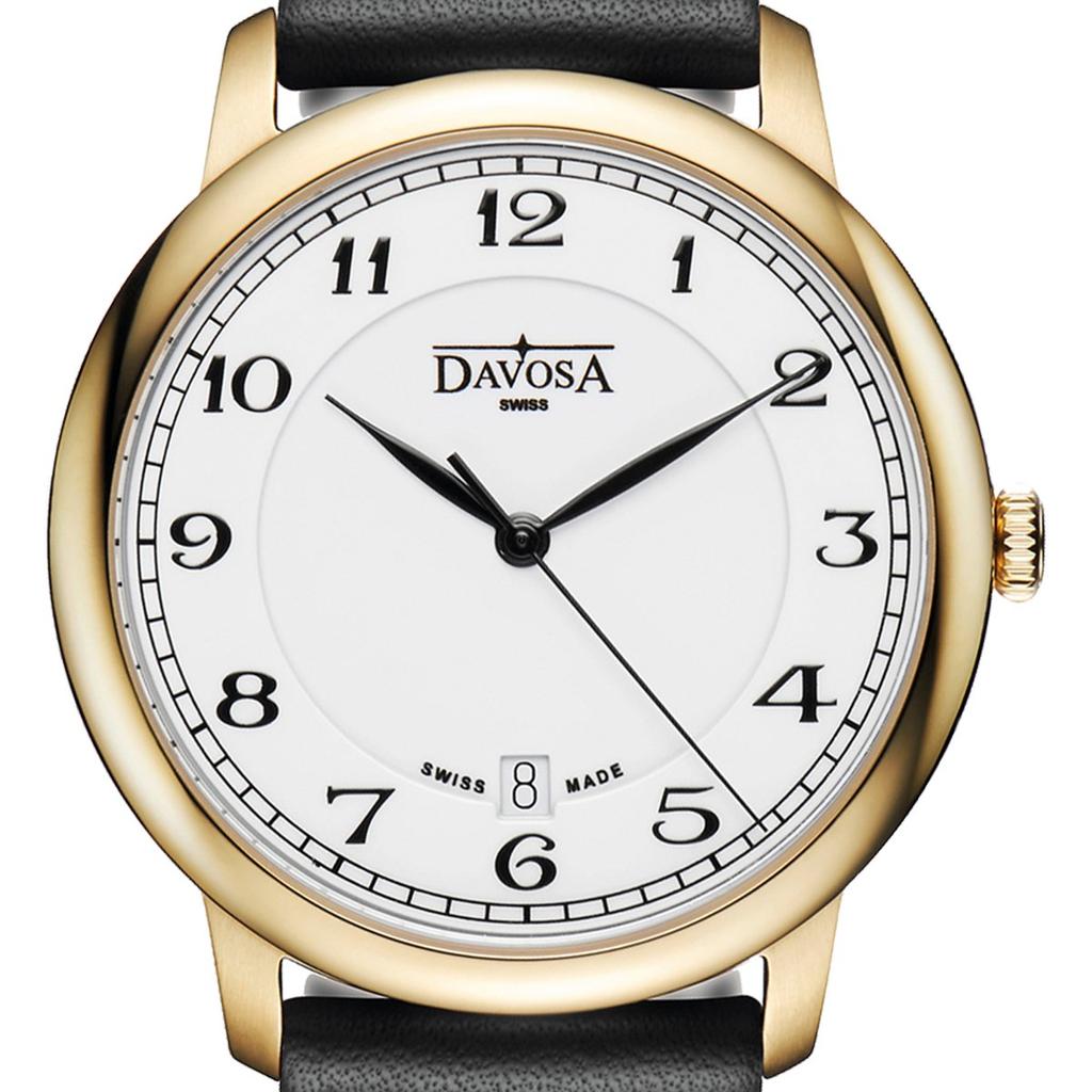 Часы 3 Hand Date Amaranto Swiss Made Black [Davosa] 162.481.26 Мужские