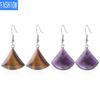 Fashion Fan Skirt Small Skirt Earrings Popular Natural Crystal Fishhook Earrings Multicolor Optional Female Accessories