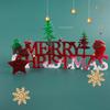 New DIY Crystal Epoxy Mold Christmas Listing Decoration Merry Christmas English Mirror Silicone Mold