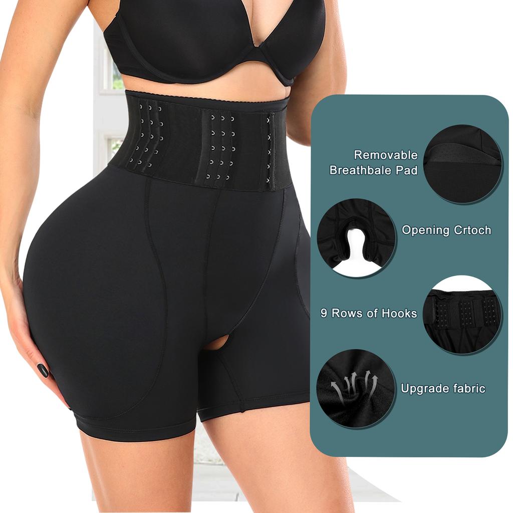 Lilvigor Набедренные подушечки для женщин Корректирующее белье с поясом набедренной подушечки Набедренные подушечки для увеличения ягодиц Трусики для контроля живота на каждый день