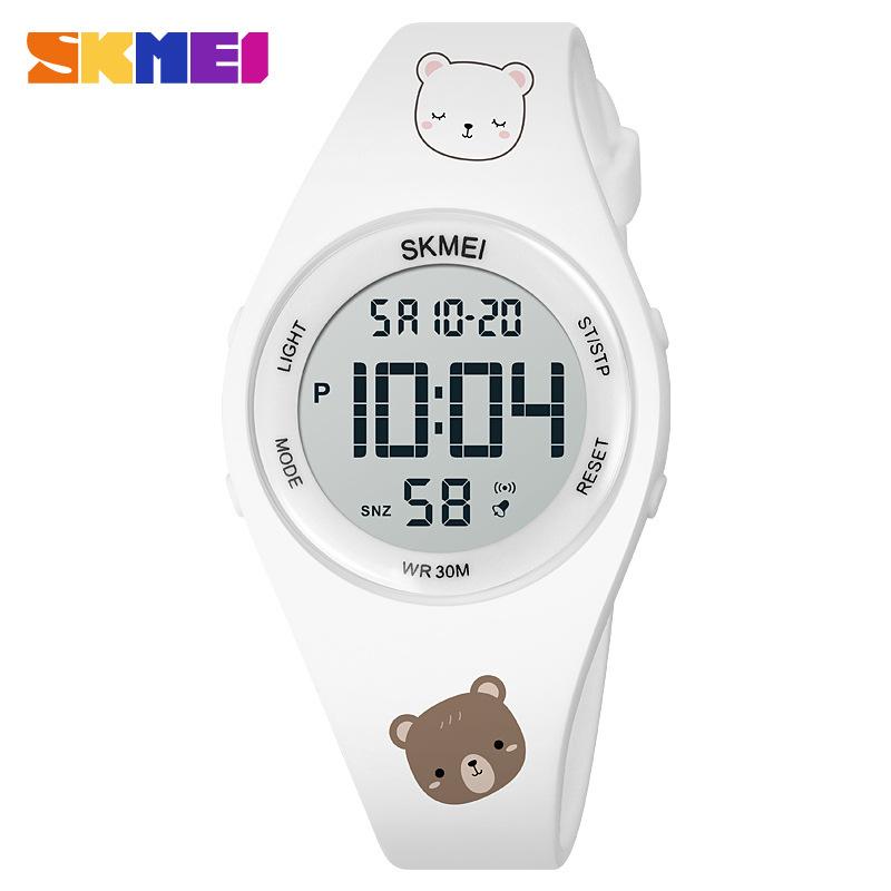 Moment Beauty Student Sports Водонепроницаемые электронные часы Стильные простые детские часы с мультяшным принтом и съемным ремешком