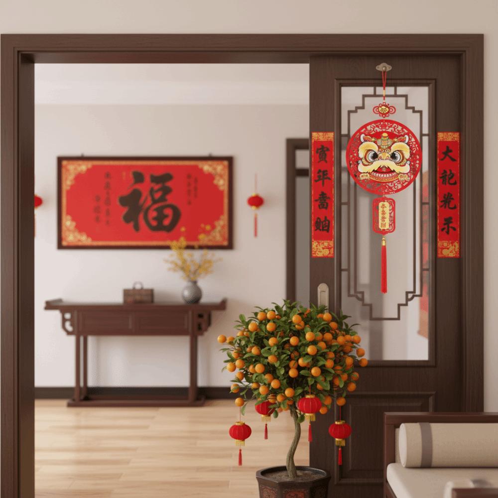 Exquisite Chinese New Year Decoration Blessing Words Door Sign  Festival Celebration