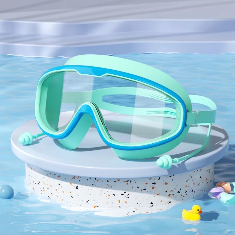 Swimming Goggles Children's Large Frame High-definition Waterproof and Anti Fog Diving Professional Eye Protection Fashion