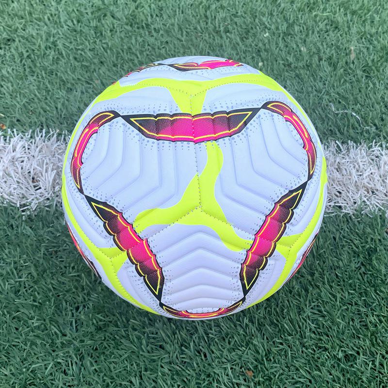 Premier League Size 5 Thickened Match Ball - Suitable for Champions League & World Cup, Machine-Sewn Football