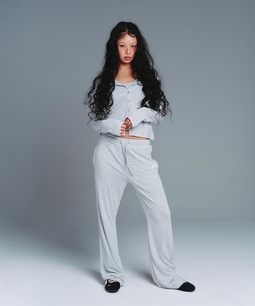 AMES-WORLDWIDE Classic Boot Cut Leggings Pants Gray