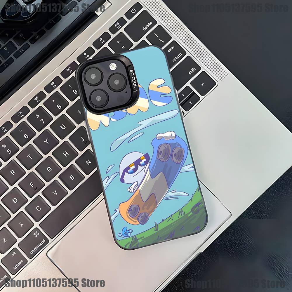 Чехол для телефона Bfdi Battle For Dream Island для iPhone 17,16,15,14,13,12,11,Pro,XS,Max,Plus,Mini,SE4,E Черный Матовый Ударопрочный Чехол