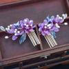 Pearl Tang Dynasty Hairpin Tassel Flower Hair Comb Antique Floral Hair Stick  Cheongsam Accessories