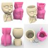 Minimalist Designs Mold Succulent Planter Silicone Molds Girl Head Shapes Flower Pot Epoxy Mould for DIY Enthusiasts