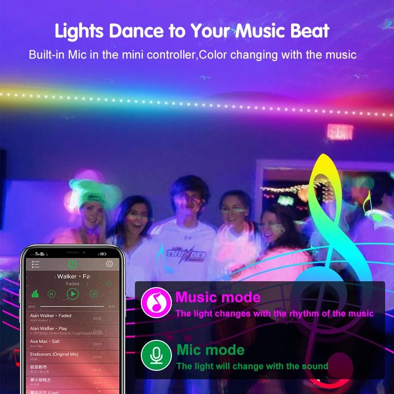 5050 RGB фоновая атмосфера световые полосы цветной Bluetooth 5v световой комплект ТВ прикроватный бар атмосферное освещение освещение украшение