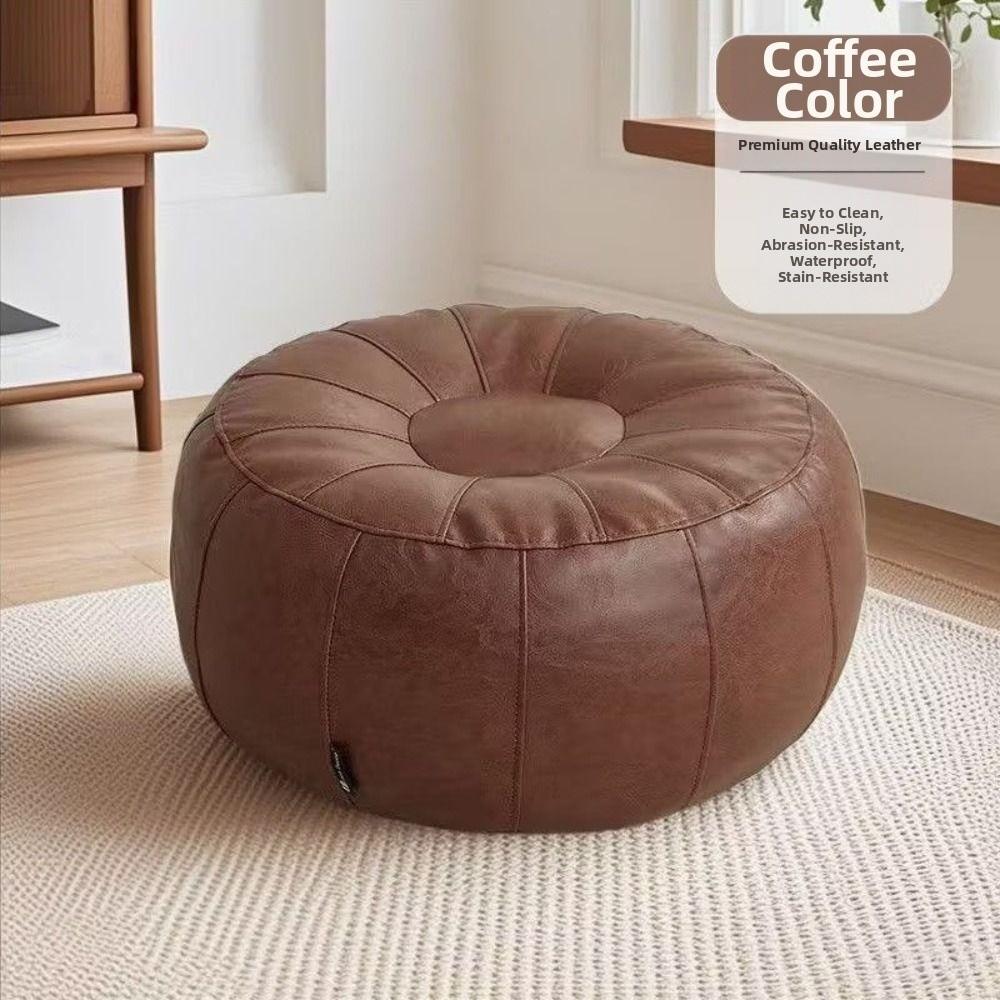 Non-Slip Unstuffed Cushion Cover Round Storage Leg Bench Multi-functional Sofa Stool Cover Balcony