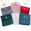 1pc Jewelery Pouch Packaging Bag Soft Velvet Gift Bracelet Necklace Earrings Rings Storage Button Velvet Bag Jewelry Organizer