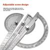 Angle Ruler Single Arm Stainless Steel Angle Gauge 180 Degree Adjustable Semicircular Indexing Gauge Protractor Angle Ruler