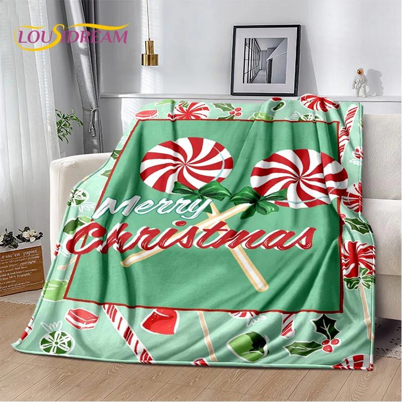 Merry Christmas Tree Santa Claus Gift Plush Blanket,Flannel Blanket Throw Blanket for Living Room Bedroom Bed Sofa Picnic Hiking