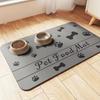 Cartoon Dog Feeding Mat Absorbent Dog Food Bowl Mat Practical Pet Bowl Pad  for Home