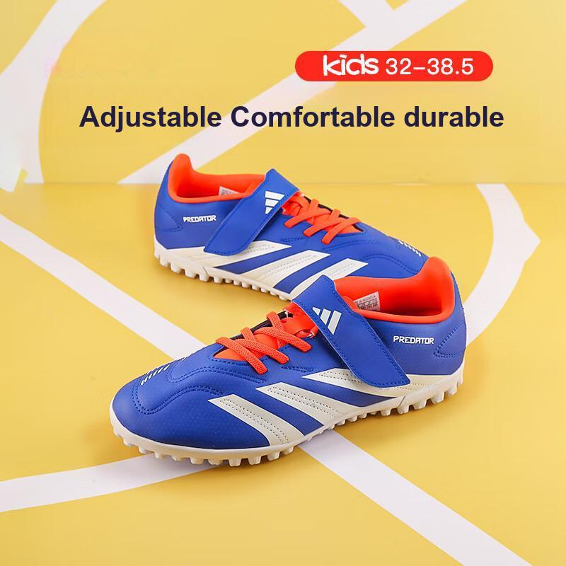 adidas Predator Club TF Обувь для искусственного газона Нескользящая Прочная Низкая Футбольная обувь Детская футбольная обувь Синяя Белая Оранжевая IF6421