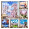 Cherry Blossoms Window Curtain With Grommet Flora Tree Scenery Blackout Curtains For The Bedroom High Shading (70 %-90 %)2 Panel