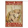 1PC Stand Out with Style: A Single Piece of Vintage Metal Wall Art Boasting Baseball Elements, Ideal Decor for Your Gym