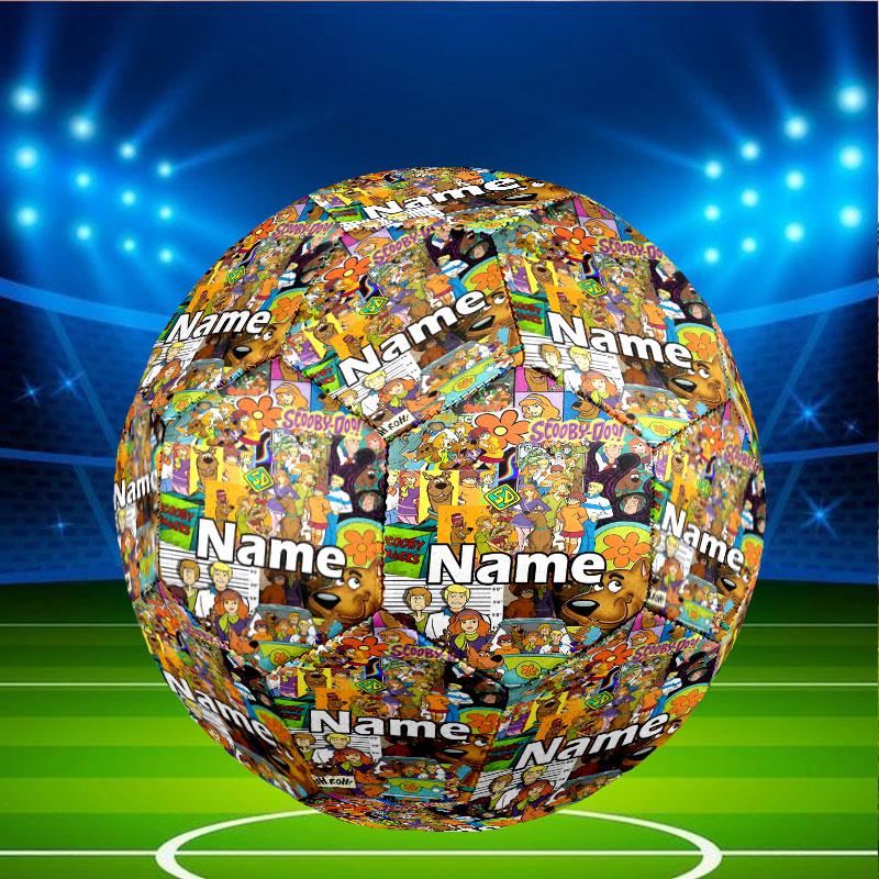 Custom Name Personalized Scooby Print Size 5 Soccer Ball Training & Match Football, for Team, Kicking, Gift for Football Enthusiasts