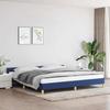 VidaXL Bed Frames with Headboard Slat Base Upholstered Bed Slat Frame Double Bed Adult Bedroom Furniture Blue 347445