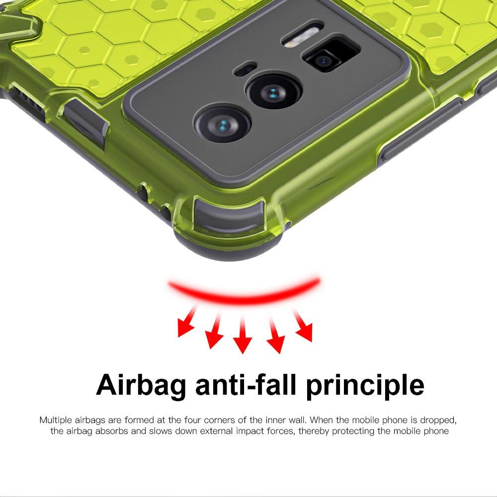 KEYSION Противоударный защитный чехол для Xiaomi POCO F5 Pro, мягкий силикон + ПК, прозрачная сотовая задняя крышка для телефона POCO F5 Pro 5G