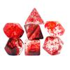 Кристальный набор из 7 костей D&D - Многогранные кубики RPG для настольных игр Сверкающий драгоценный камень Аксессуары TTRPG для детей и взрослых Подарок на день рождения ребенка