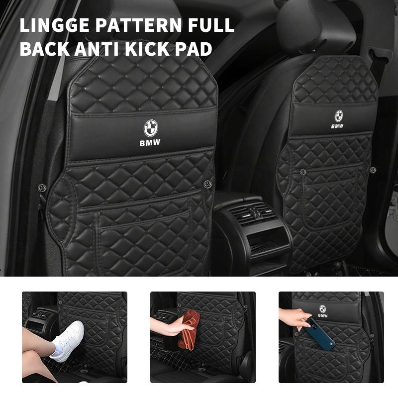 HMAO6 Universal Car Seat Back Anti Kick Mat Storage Bag Protector Pad For BMW M Sport M2 M3 M4 M5 M6 E46 E90 E60 F10 F20 E87 X3 X6