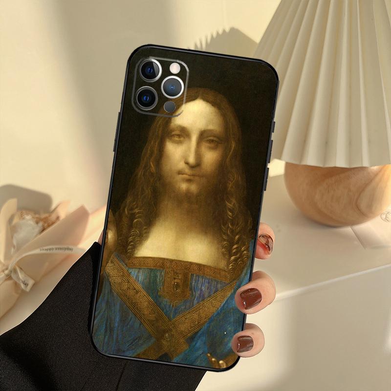 Leonardo da Vinci Mona Lisa Art Case For iPhone 11 12 13 14 15 16 Pro Max Cover For iPhone 13 12 Mini XR X XS Max Plus